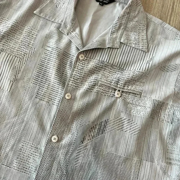 Mens Step One Vintage Patterned Dress Shirt - XL - Picture 2 of 6